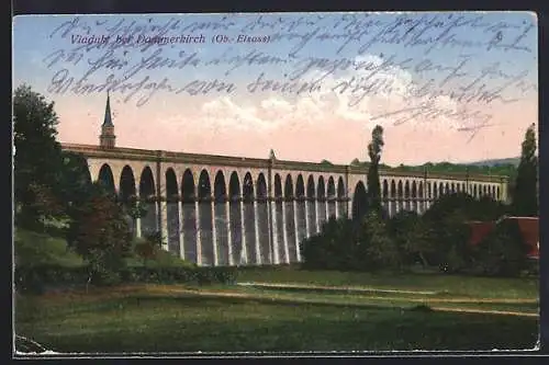 AK Dammerkirch, Totalansicht des Viaduktes