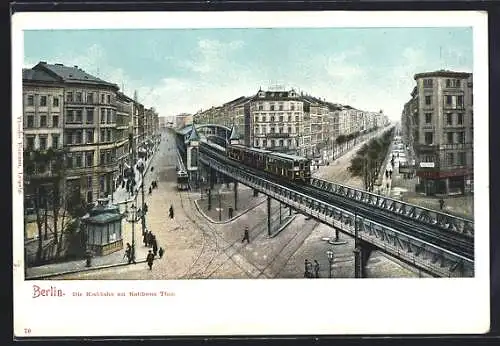 AK Berlin-Kreuzberg, Die Hochbahn am Kottbuser Tor