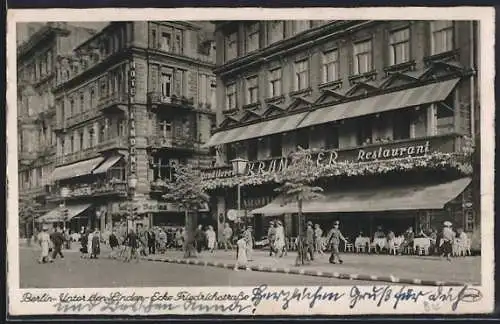 AK Berlin, Unter den Linden, Ecke Friedrichstrasse