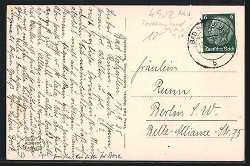 AK Bad Salzuflen, Wegweiser Loose, Forsthaus