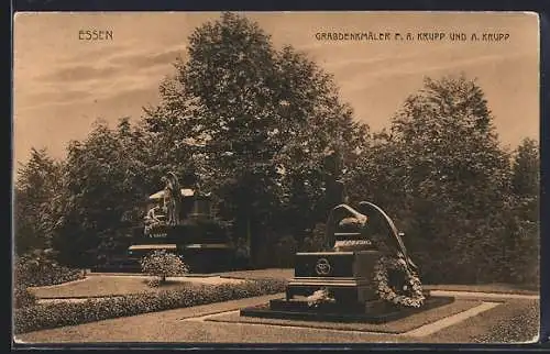 AK Essen, Grabdenkmäler F. A. Krupp und A. Krupp
