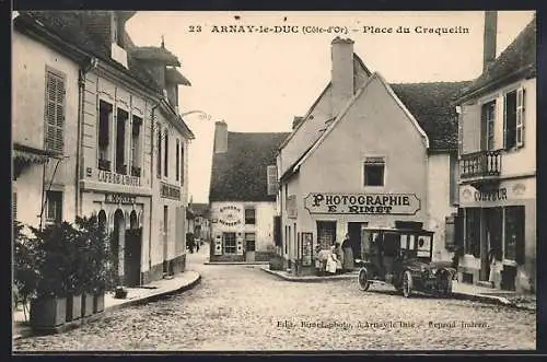 AK Arnay-le-Duc, Place du Craquelin, Café de l`Hotel