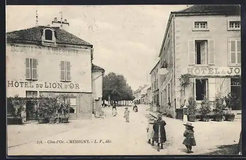 AK Messigny, Hotel du Lion d`Or, Grande Rue