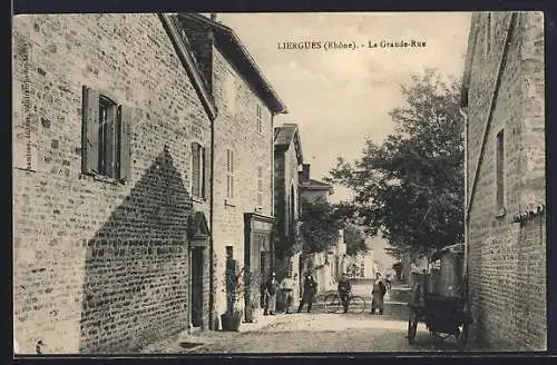 AK Liergues, La Grande-Rue, Strassenpartie