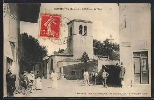 AK Charentay, L`Eglise et la Place