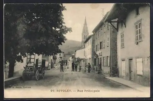 AK Rivolet, Rue Principale, Strassenpartie