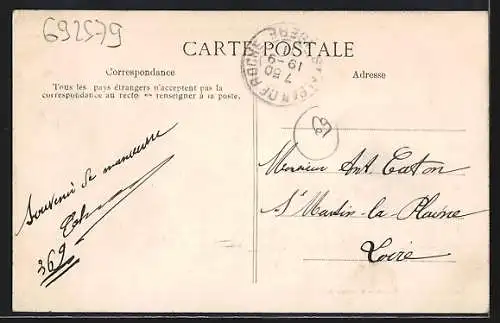 AK Saint-Bonnet-de-Mure, Route Nationale, Strassenpartie im Ort