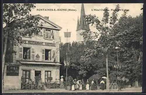 AK Fontaines-s-Saone, L`Hôtel Château, Place de l`Eglise