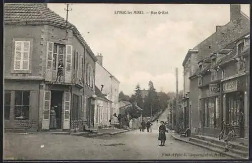 AK Épinac-les-Mines, Rue Grillot