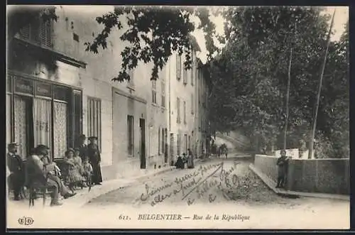 AK Belgentier, Rue de la République, Strassenpartie