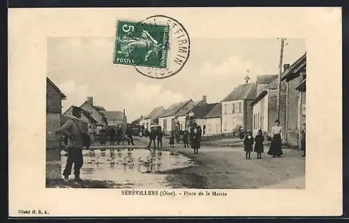 AK Sérévillers, Place de la Mairie