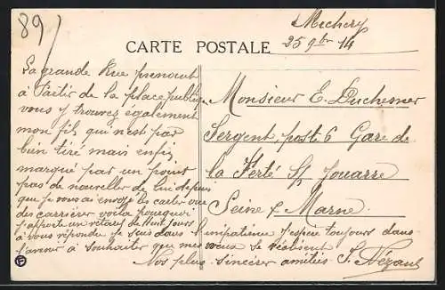 AK Michery, La Grande Rue, Cafe Guillon