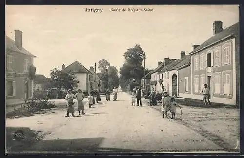 AK Jutigny, Route de Bray-sur-Seine