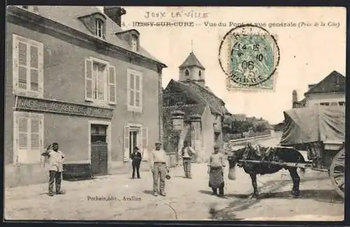 AK Joux-la-Ville, Vue du Pont et vue générale