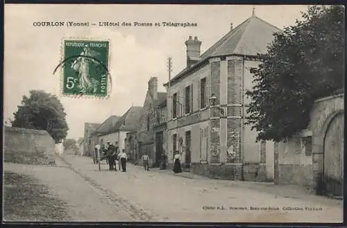 AK Courlon, L`Hotel des Postes et Telegraphes