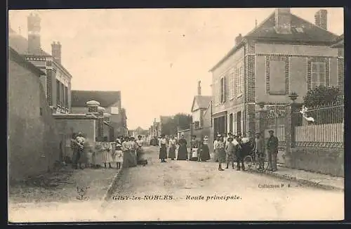 AK Gisy-les-Nobles, Route principale, Ortspartie