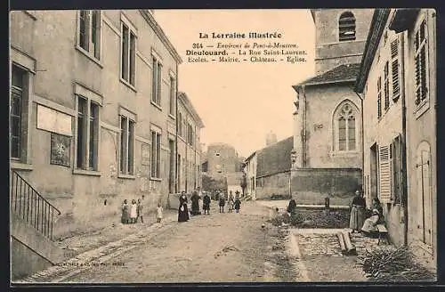 AK Dieulouard, La Rue Saint-Laurent, Partie im Ort