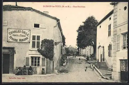 AK Blenod-les-Toul, Rue Petitbien et Debit de Tabac Charles Colle