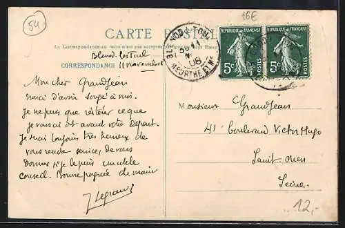 AK Blenod-les-Toul, Rue Petitbien et Debit de Tabac Charles Colle