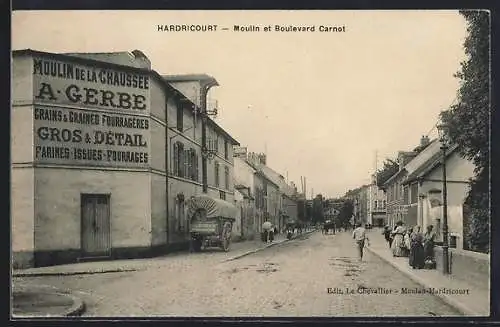 AK Hadricourt, Moulin et Boulevard Carnot