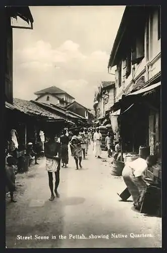 AK Colombo, Street Scene in the Pettah, showing Native Quaters