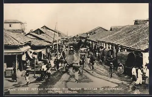 AK Pettah /Colombo, Main Street, Showing the Native Quarter of Commerce