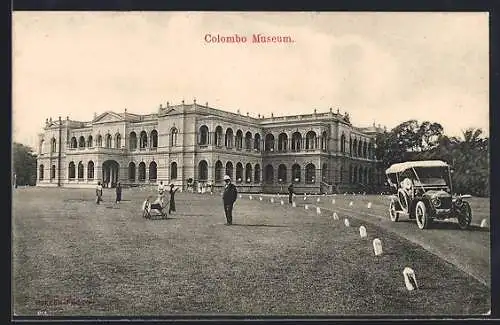 AK Colombo, Museum with Car in the Driveway and Visitors
