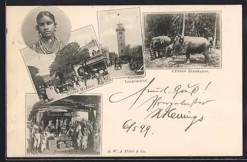 AK Colombo, Native Market, Lighthouse, Native Shop, Ceylon Elephants