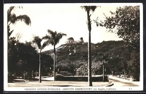 AK Los Angeles, CA, Vermont Avenue Entrance, Griffith Observatory