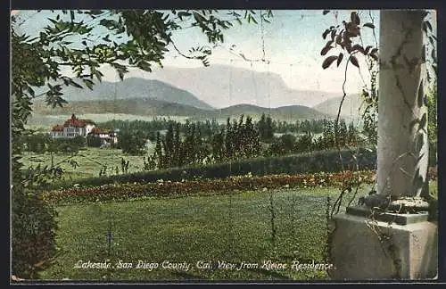 AK Lakeside, CA, View from Kleine Residence