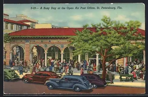 AK St. Petersburg, FL, A busy day at the Open Air Post Office