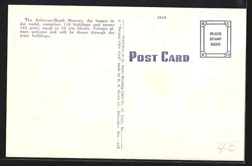 AK St. Louis, MO, Anheuser-Busch Brewery Plant, total view
