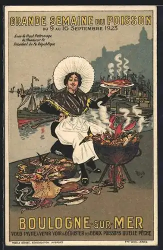 AK Boulogne-sur-Mer, Grande Semaine du Poisson 9.-16.9.1923