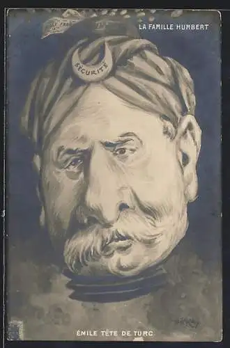 Künstler-AK La Famille Humbert, Émile Tête de Turc, Karikatur