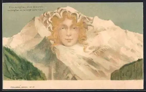 AK Eine Jungfrau ohne Gleichen, Killinger Nr. 111, Berg mit Gesicht / Berggesichter