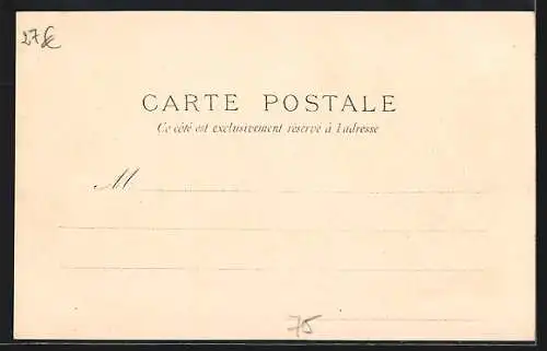 AK Paris, Belagerung Fort Chabrol, Antisemit Jules Guerin, Polzei vorm Gebäude