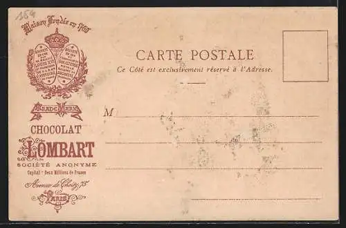 AK Dampfer im Hafen, Chocolat Lombart