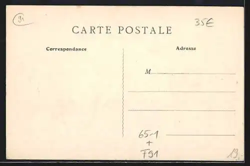 AK Saint-Sulpice-de-Favières /S.-et-O., La Gare et passage d`un monoplan Blériot