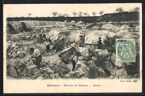 AK Épernon, Carrière du Chateau, Moulin