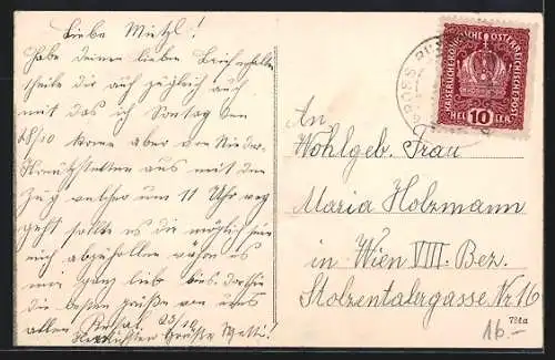 AK Schleinbach /N.-Ö., Drechslermühle im Kreutthale, Bes. Adalbert Svec