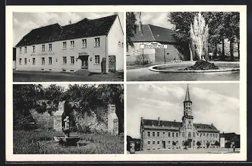 AK Könnern, Hotel Goldener Ring, Bes. Bruno und Wolfgang Reuter