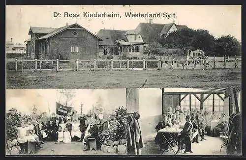 AK Westerland /Sylt, Dr. Ross Kinderheim, Innen- und Aussenansicht