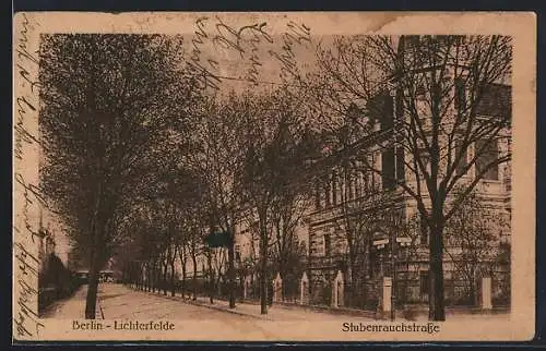 AK Berlin-Lichterfelde, Partie in der Stubenrauchstrasse