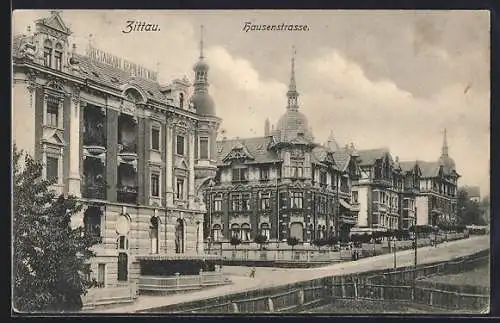 AK Zittau, Restaurant Charlottenhof in der Hausenstrasse