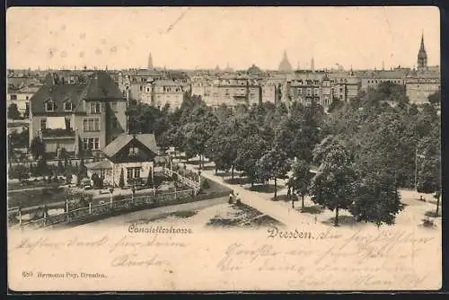 AK Dresden, Blick in die Canalettostrasse