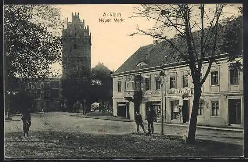 AK Anklam, Handschuh-Handlung Wilhelm Franke am Neuen Markt