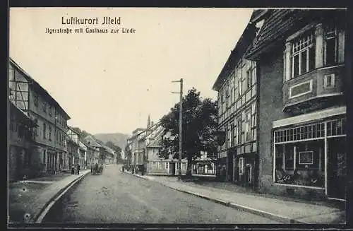 AK Ilfeld, Gasthaus zur Linde in der Ilgerstrasse