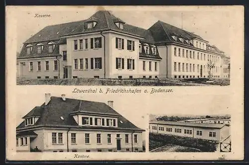 AK Friedrichshafen-Löwental / Bodensee, Kaserne und Kantine