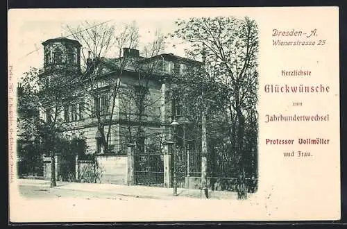 AK Dresden-A., Haus v. Professor Vollmöller, Wienerstrasse 25