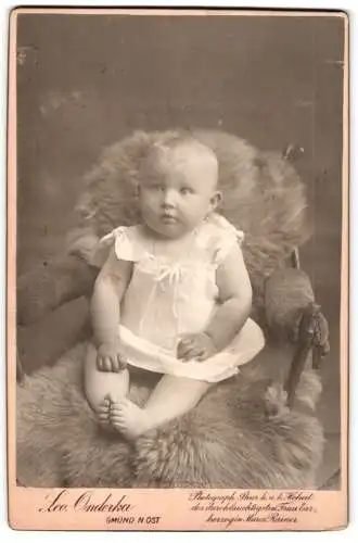 Fotografie Leo Onderka, Gmünd /N. Öst., Sitzendes Kleinkind
